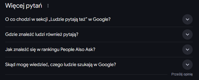 People Also Ask - czym jest i jak tam trafić