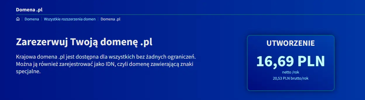 Tworzenie stron internetowych Białogard z domeną .pl